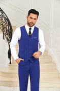 Cargar la imagen en la vista de la galería, Designer Style Unique Design 2 Pieces Men's Suits Vest+Pants
