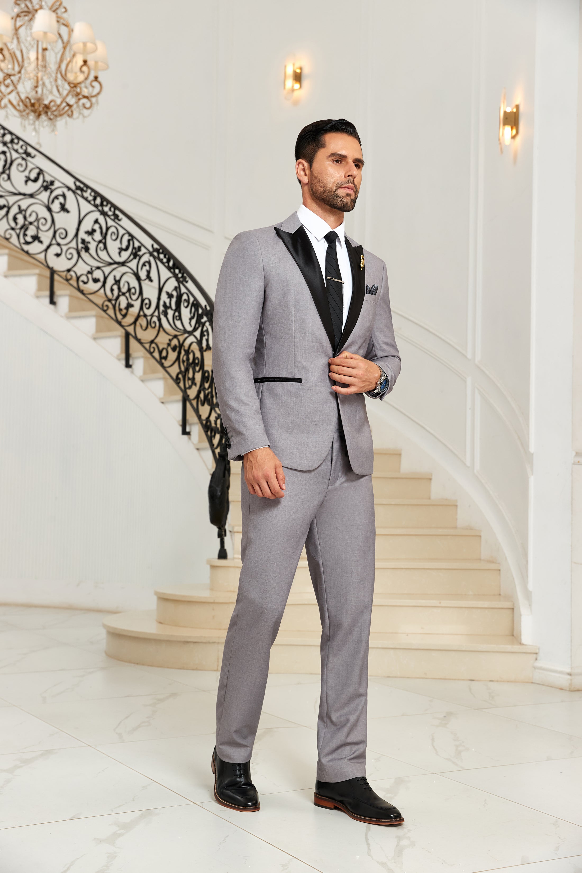 Designer Style Unique Design 2 Pieces Men's Suits Jacket+Pants