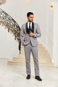 Charger l'image dans la visionneuse de la galerie, Designer Style Unique Design Modern 3 Pieces Men Suits
