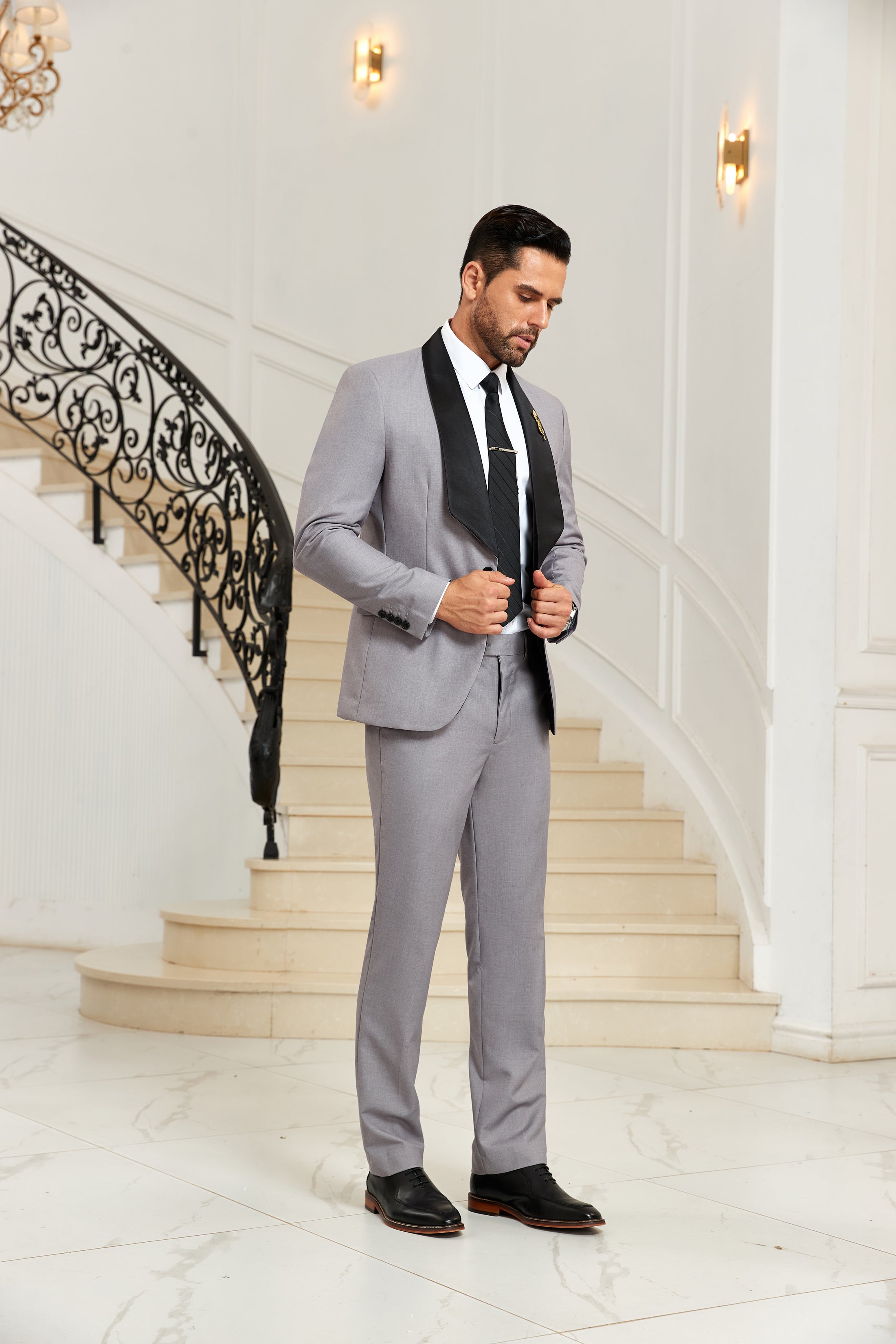 Designer Style Unique Design 2 Pieces Men's Suits Jacket+Pants