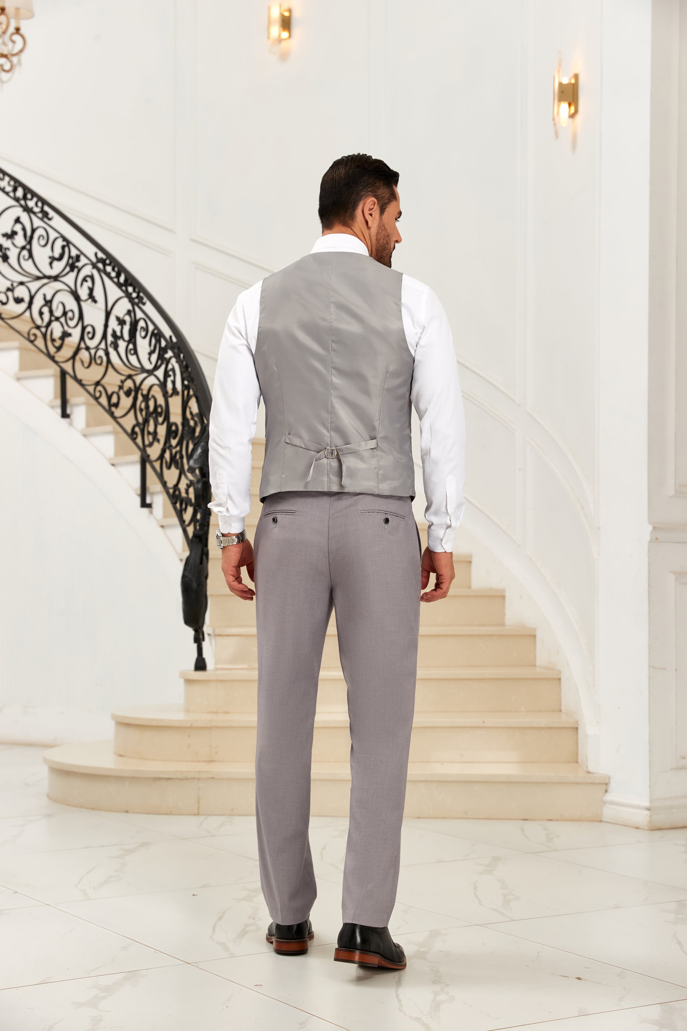 Designer Style Unique Design 2 Pieces Men's Suits Vest+Pants