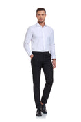 Bild in Galerie-Betrachter laden, White Men's Urban Stylish Casual Business Slim Fit Long Sleeve Button Up Dress Shirt
