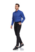 Bild in Galerie-Betrachter laden, Blue Men's Urban Stylish Casual Business Slim Fit Long Sleeve Button Up Dress Shirt
