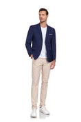 Cargar la imagen en la vista de la galería, Navy Men's Two Button Blazer for Party, Wedding and Business
