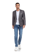 Cargar la imagen en la vista de la galería, Grey Men's Two Button Blazer for Party, Wedding and Business
