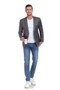 Cargar la imagen en la vista de la galería, Grey Men's Two Button Blazer for Party, Wedding and Business
