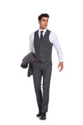 Charger l'image dans la visionneuse de la galerie, Plaid Men's 3 Piece Slim Fit Suits (MORE COLORS+)
