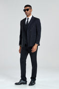 Load image into Gallery viewer, Royal Blue Stripe Men's 3 Piece Suits
