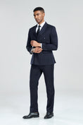 Load image into Gallery viewer, Royal Blue Stripe Men's 3 Piece Suits
