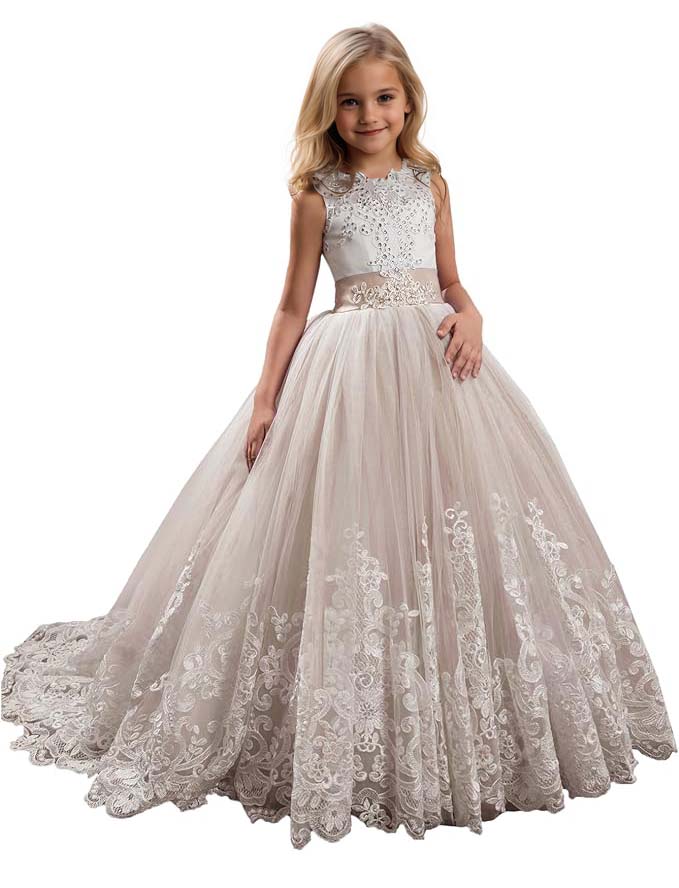 Princess Lilac Long Girls Pageant Dresses
