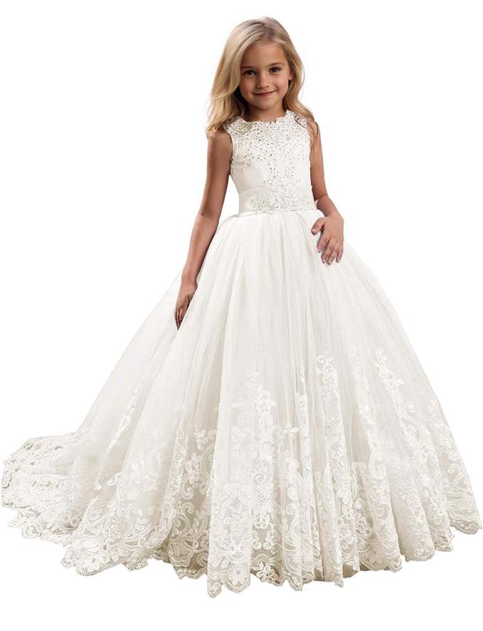 Princess Lilac Long Girls Pageant Dresses