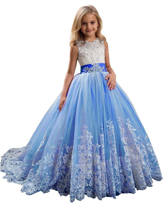 Princess Lilac Long Girls Pageant Dresses
