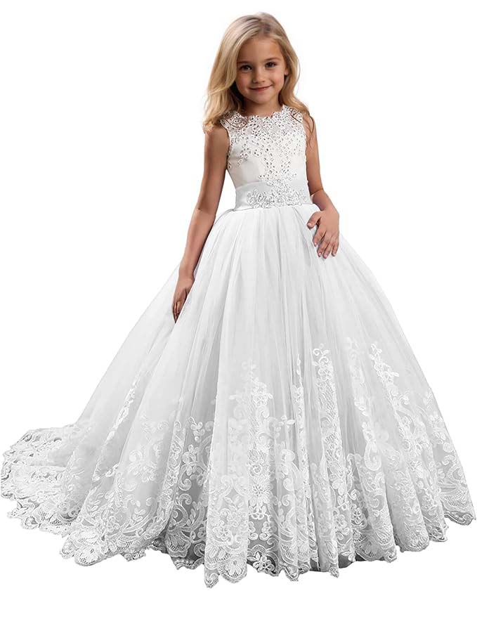 Princess Lilac Long Girls Pageant Dresses