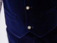 Load image into Gallery viewer, Navy Velvet 5 Piece Boy's Formal Boys Suits
