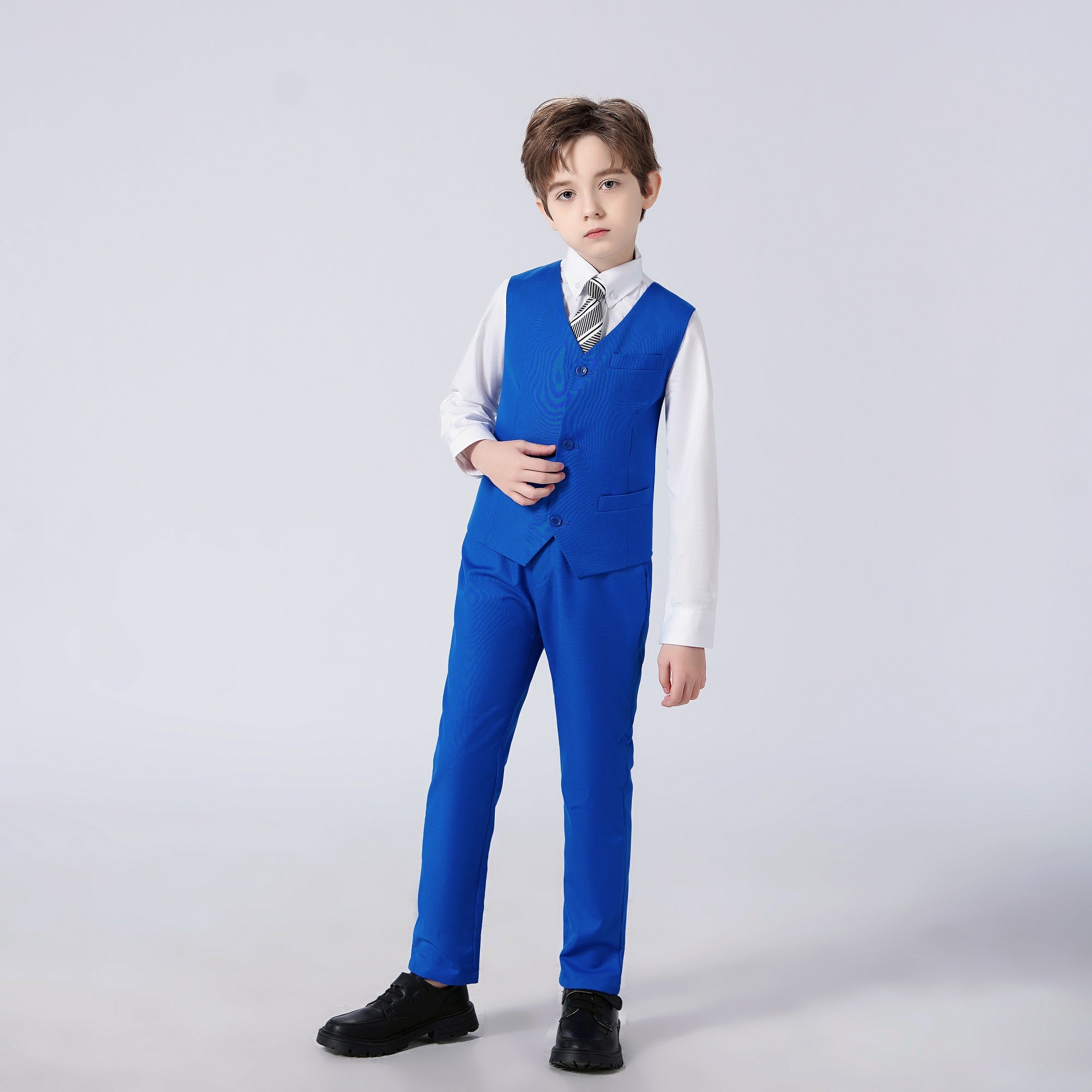 Royal Blue Formal Classic 5 Piece Kids Boys Suits