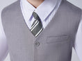 Load image into Gallery viewer, Light Grey Classic 4 Piece Boy's Formal Suits With Vest+Pants+Shirt+Tie
