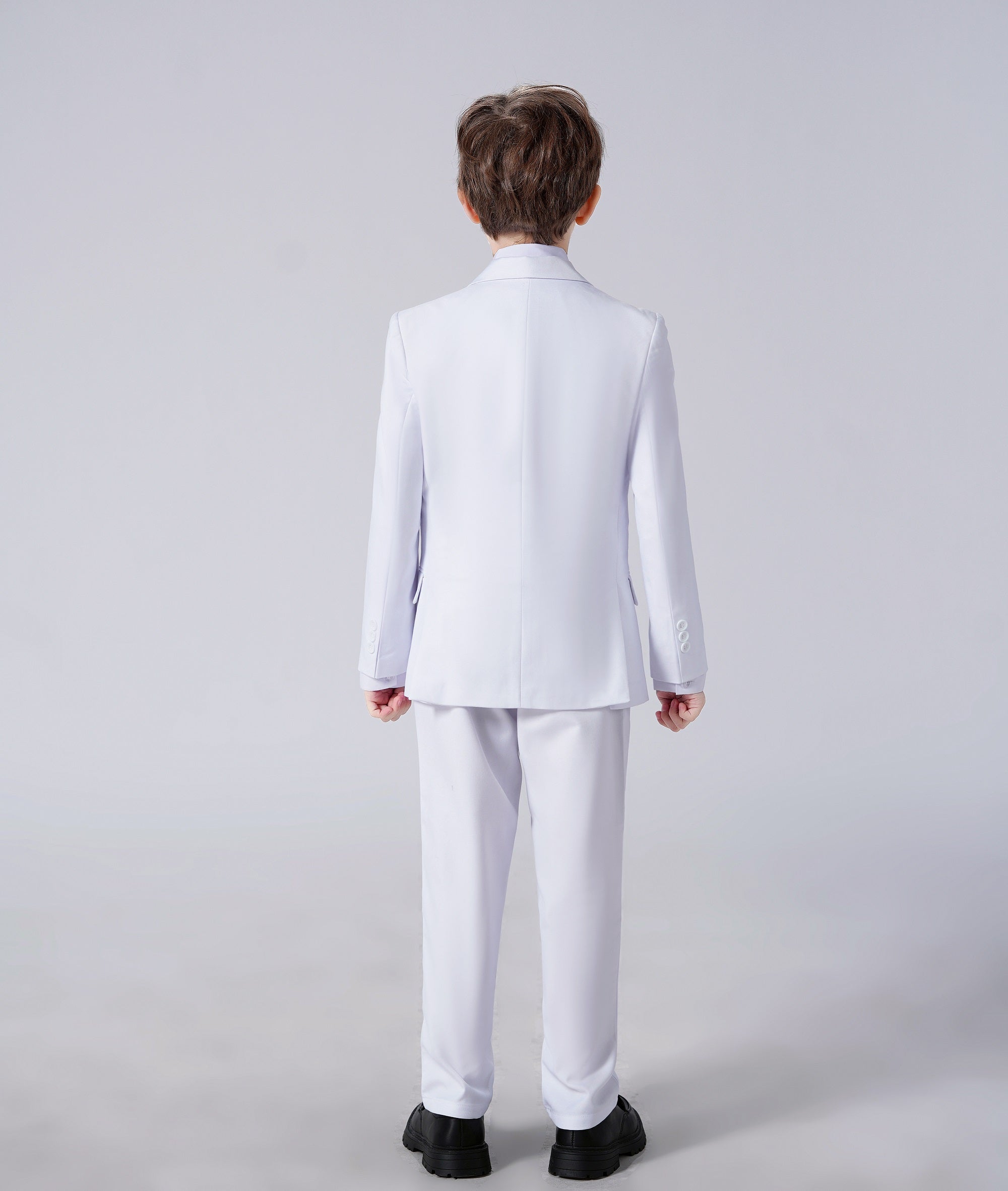 White Tuxedo 5 Piece Boys Suits