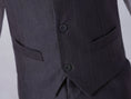 Charger l'image dans la visionneuse de la galerie, Dark Grey Striped Modern 4 Piece Boy's Formal Suits
