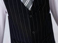 Cargar la imagen en la vista de la galería, Navy Striped Slim Fit Modern 5 Piece Boy's Formal Suits
