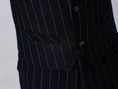 Charger l'image dans la visionneuse de la galerie, Navy Striped Slim Fit Modern 5 Piece Boy's Formal Suits
