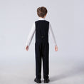 Cargar la imagen en la vista de la galería, Black Striped Modern 4 Piece Boy's Formal Suits
