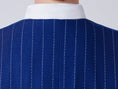 Load image into Gallery viewer, Royal Blue Striped Slim Fit Modern 4 Piece Boy's Formal Suits With Vest+Pants+Shirt+Tie
