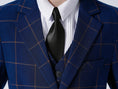 Charger l'image dans la visionneuse de la galerie, Blue Plaid Elegant 5 Piece Boys Suits
