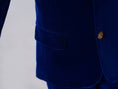 Load image into Gallery viewer, Royal Blue Velvet 5 Piece Boy's Formal Boys Suits
