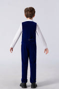 Load image into Gallery viewer, Royal Blue Velvet 5 Piece Boy's Formal Boys Suits
