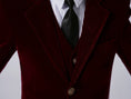 Load image into Gallery viewer, Burgundy Velvet 5 Piece Boy's Formal Boys Suits
