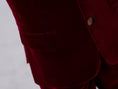 Load image into Gallery viewer, Burgundy Velvet 5 Piece Boy's Formal Boys Suits
