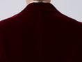 Load image into Gallery viewer, Burgundy Velvet 5 Piece Boy's Formal Boys Suits
