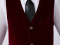 Load image into Gallery viewer, Burgundy Velvet 5 Piece Boy's Formal Boys Suits
