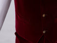 Cargar la imagen en la vista de la galería, Burgundy Velvet 5 Piece Boy's Formal Boys Suits
