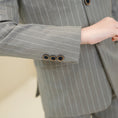 Charger l'image dans la visionneuse de la galerie, Light Grey Striped Modern 5 Piece Boy's Formal Suits
