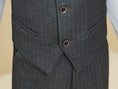 Bild in Galerie-Betrachter laden, Dark Grey Striped Modern 5 Piece Boy's Formal Suits
