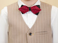 Load image into Gallery viewer, Khaki Striped Modern 4 Piece Boy's Formal Suits
