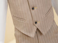 Charger l'image dans la visionneuse de la galerie, Khaki Striped Modern 4 Piece Boy's Formal Suits
