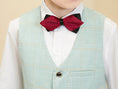 Load image into Gallery viewer, Mint Green Plaid Elegant Formal 5 Piece Boys Suits
