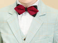 Load image into Gallery viewer, Mint Green Plaid Elegant Formal 5 Piece Boys Suits
