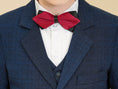 Load image into Gallery viewer, Navy Plaid Elegant Formal 5 Piece Boys Suits
