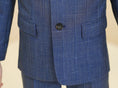 Load image into Gallery viewer, Blue Plaid Elegant Formal 5 Piece Boys Suits
