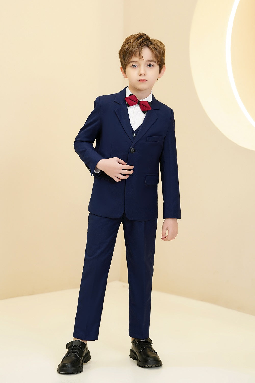 Navy Kid Formal Classic 5 Piece Boys Suits