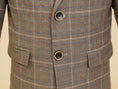 Cargar la imagen en la vista de la galería, Khaki Plaid Elegant 5 Piece Boys Suits
