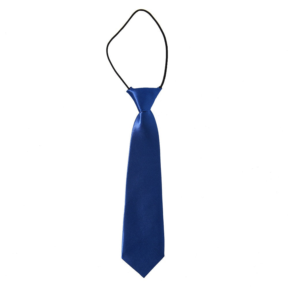 Boys' Royal Blue Tie | Pre-Tied Adjustable Necktie for School, Uniform & Formal Events