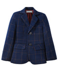 Charger l'image dans la visionneuse de la galerie, Plaid Navy 3 Piece Kids Boys' Formal Blazer Vest and Pants Dress Suits Set
