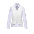 Bild in Galerie-Betrachter laden, White Slim 4 Piece Boy's Formal Suits With Vest+Pants+Shirt+Tie
