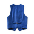 Load image into Gallery viewer, Royal Blue Fit Slim 4 Piece Boy's Formal Suits With Vest+Pants+Shirt+Tie
