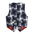 Cargar la imagen en la vista de la galería, Black and Grey Plaid Banquet 5 Piece Boys Suits
