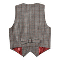 Load image into Gallery viewer, Grey and Brown Plaid Elegant Formal 5 Piece Boys Suits
